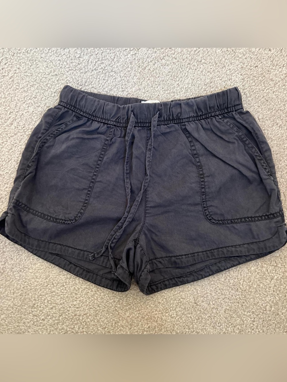 Everyday Drawstring Women's Shorts in Charcoal - Small